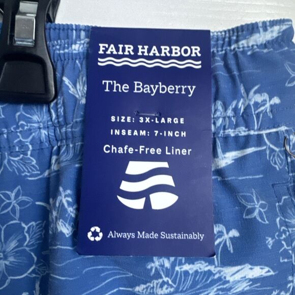 Fair Harbor Men's The Bayberry Lined Stretch Blue Beach Swim Trunks XXXL - Picture 3 of 7